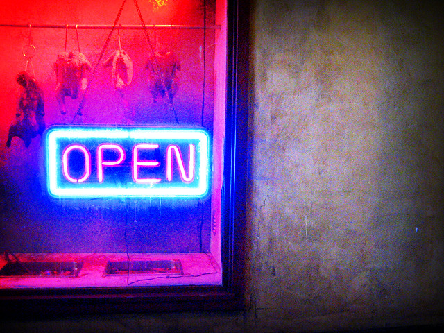 OPEN sign