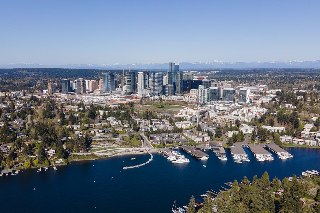 Photo by spicypepper999: https://commons.wikimedia.org/wiki/File:Bellevue_Bay_aerial_4,_April_2023.png